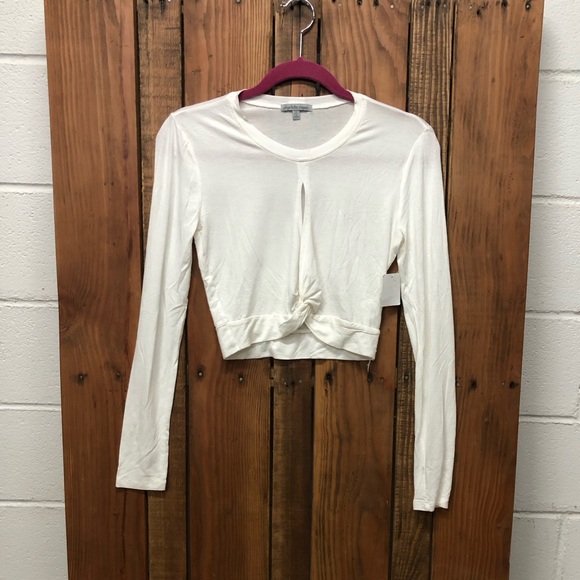 NWT Charlotte Russe size medium white crop top - Picture 2 of 8